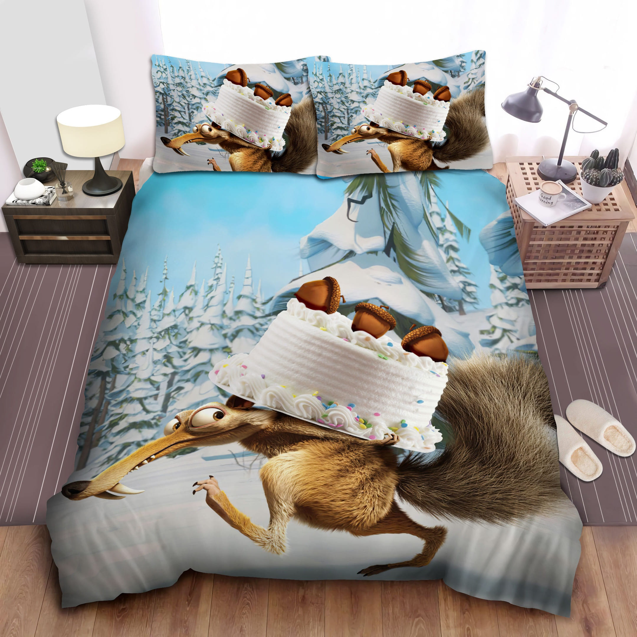 Ice Age Scrat And Bedding Set, Gift For Christmas, Birthday, Thanksgiving