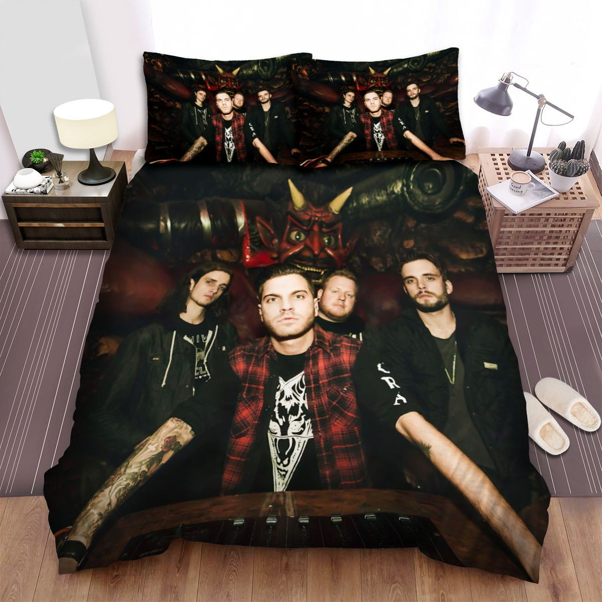 Ice Nine Kills Band Satan Bedding Sets, Flatsheet Gift For Christmas, Thanksgiving, Halloween