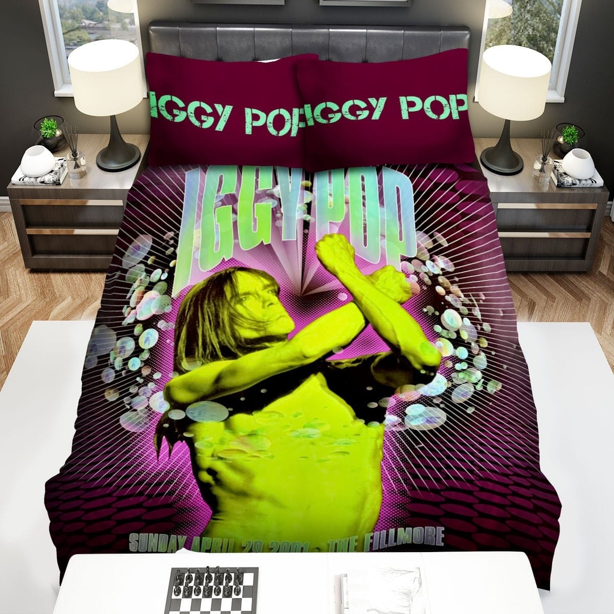 Iggy Pop Bedding Sets, Flatsheet Gift For Christmas, Thanksgiving, Halloween