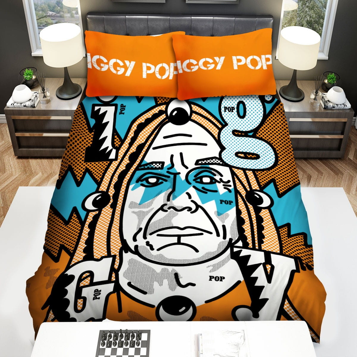 Iggy Pop Decorative Bedding Sets with Duvet Cover, Flatsheet, Pillowcases