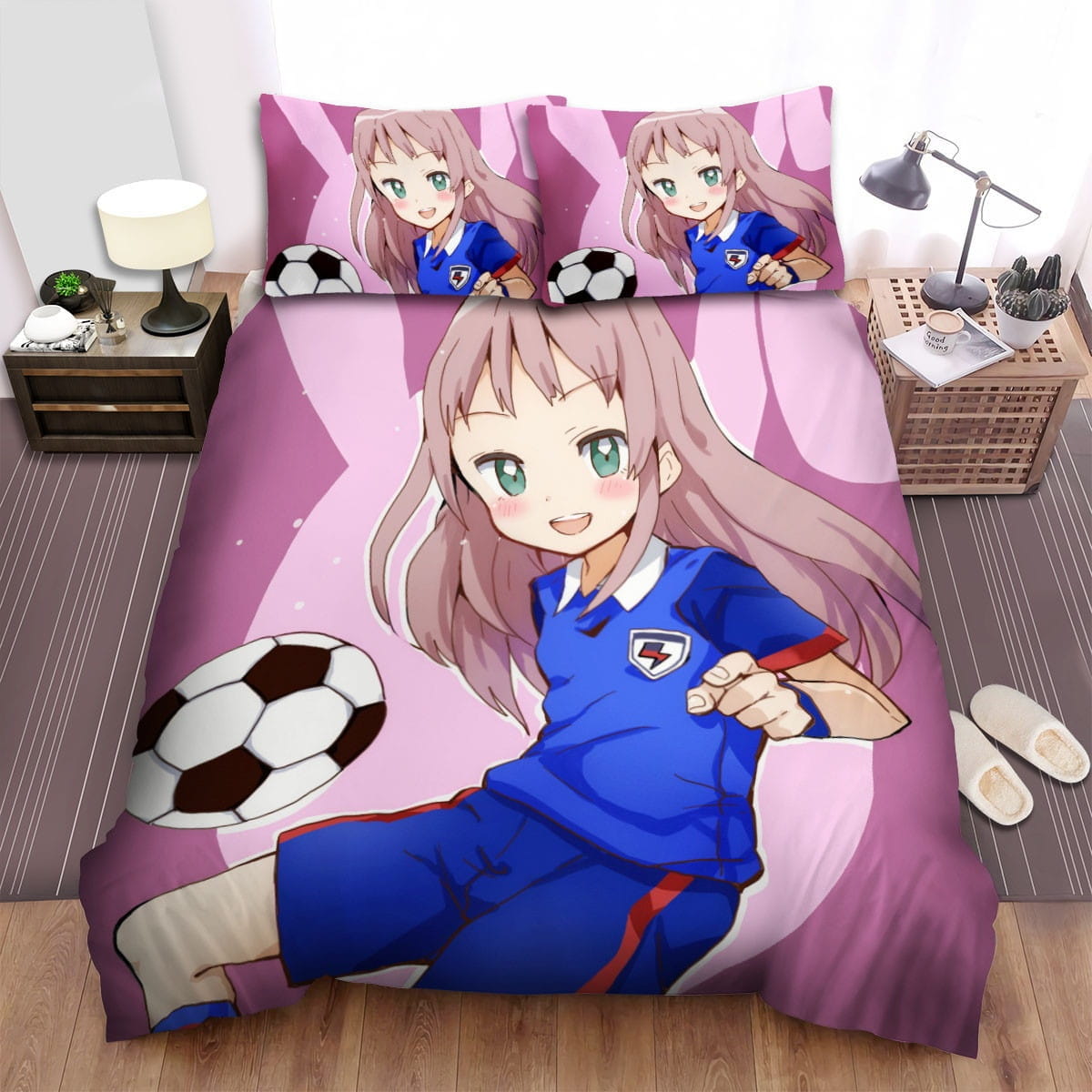 Inazuma Eleven Afuro Decorative Bedding Sets with Duvet Cover, Flatsheet, Pillowcases