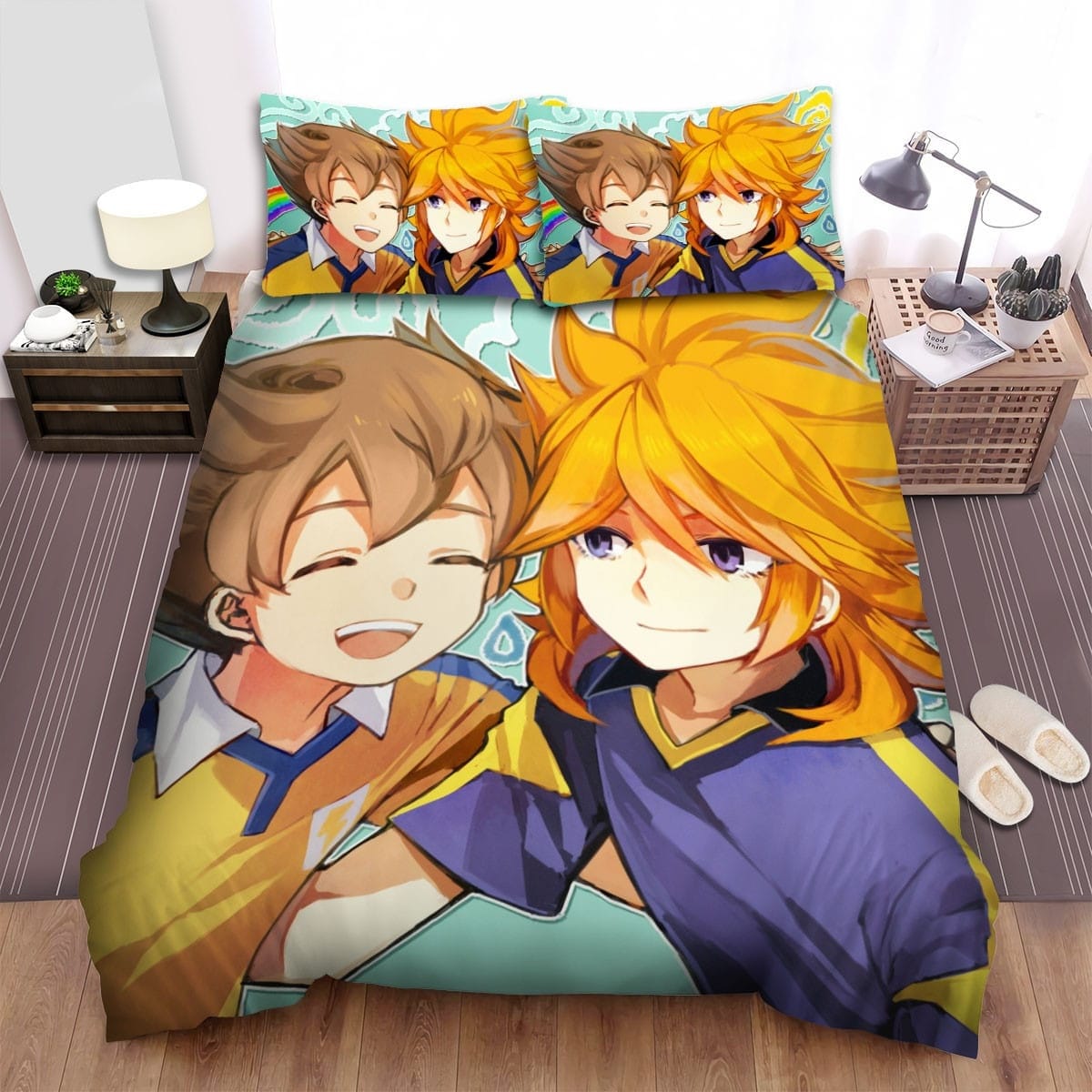 Inazuma Eleven Having Fun Bedding Sets, Flatsheet Gift For Christmas, Thanksgiving, Halloween