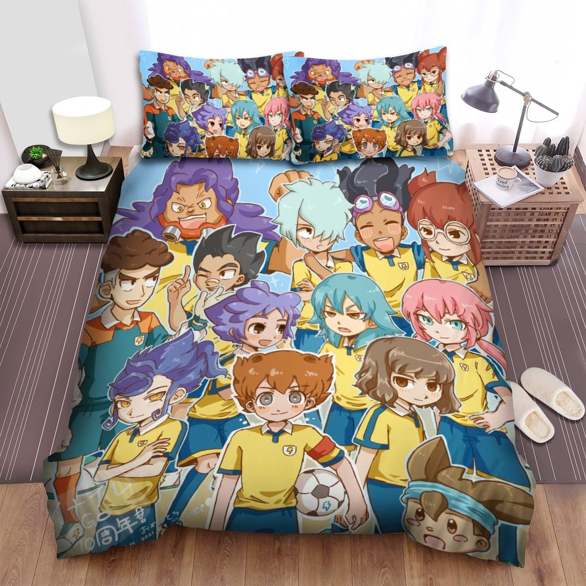 Inazuma Eleven Friend Time Bedding Sets, Flatsheet Gift For Christmas, Thanksgiving, Halloween