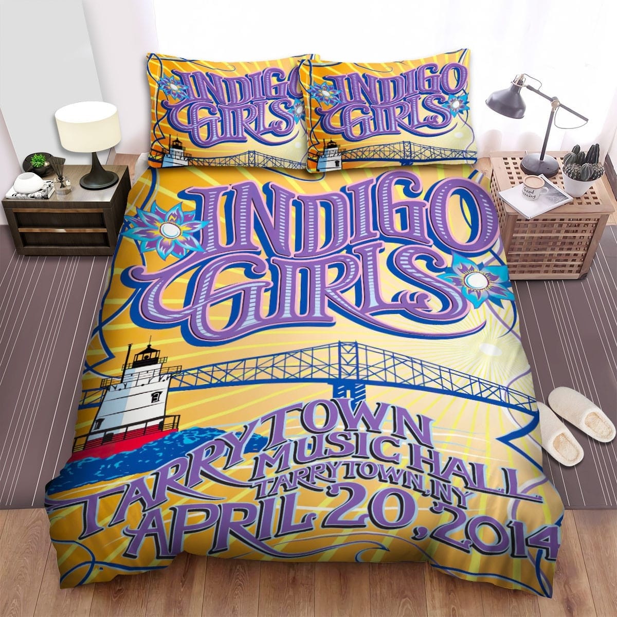 Indigo Girls Artwork Bedding Sets Duvet Cover, Flatsheet, Pillowcases Perfect Gift For Fans