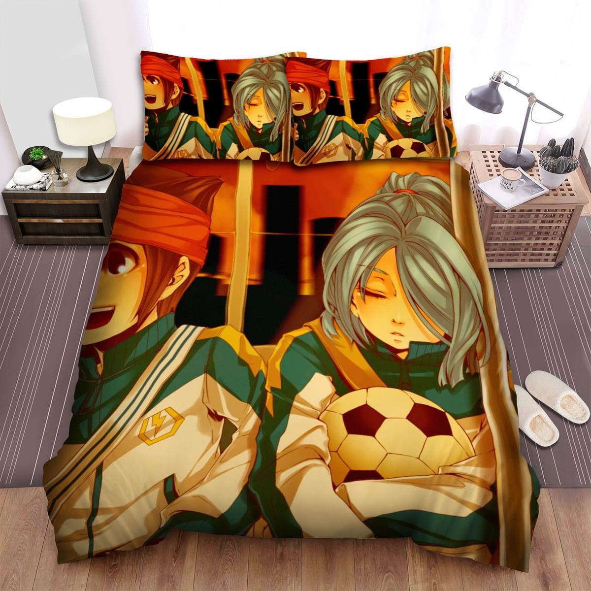 Inazuma Eleven Sleeping Bedding Sets, Flatsheet Gift For Wife, Husband, Besties