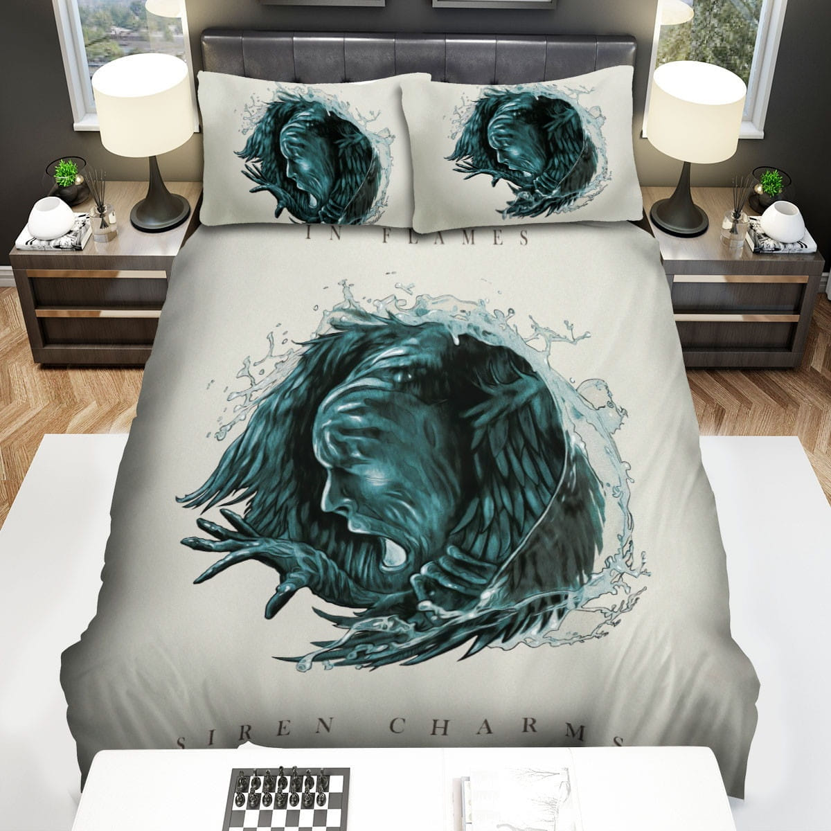 In Flames Siren Charms Bedding Sets, Flatsheet Gift For Christmas, Thanksgiving, Halloween
