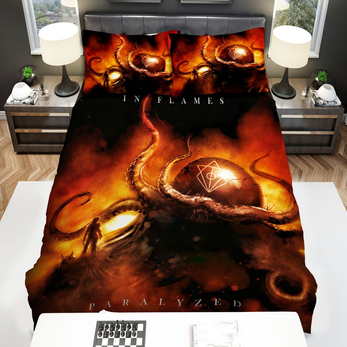 In Flames Paralyzed Bedding Sets, Flatsheet Gift For Wife, Husband, Besties