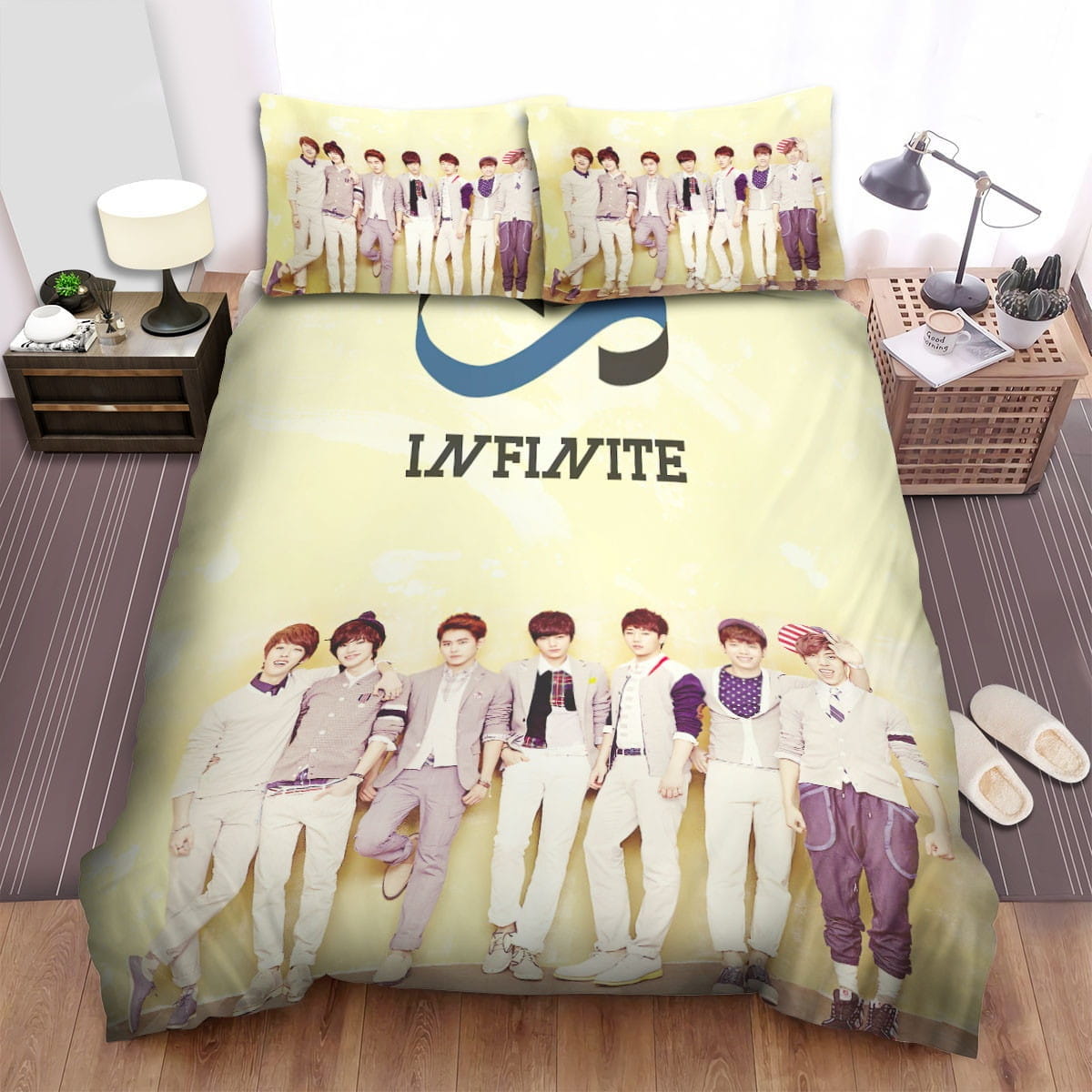 Infinite Kpop Wallpaper Decorative Bedding Sets with Duvet Cover, Flatsheet, Pillowcases