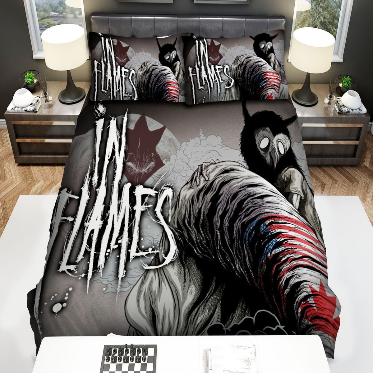 In Flames All That Remains Bedding Sets Duvet Cover, Flatsheet, Pillowcases Perfect Gift For Fans