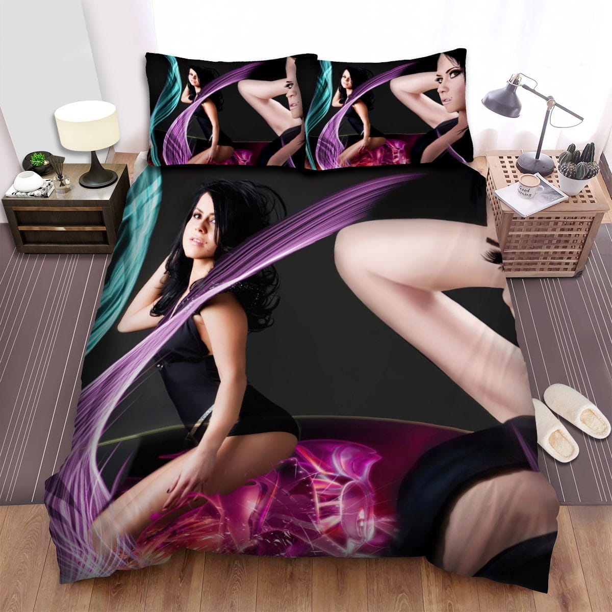 Inna Music Body Suit Black Bedding Sets Duvet Cover, Flatsheet, Pillowcases Perfect Gift For Fans
