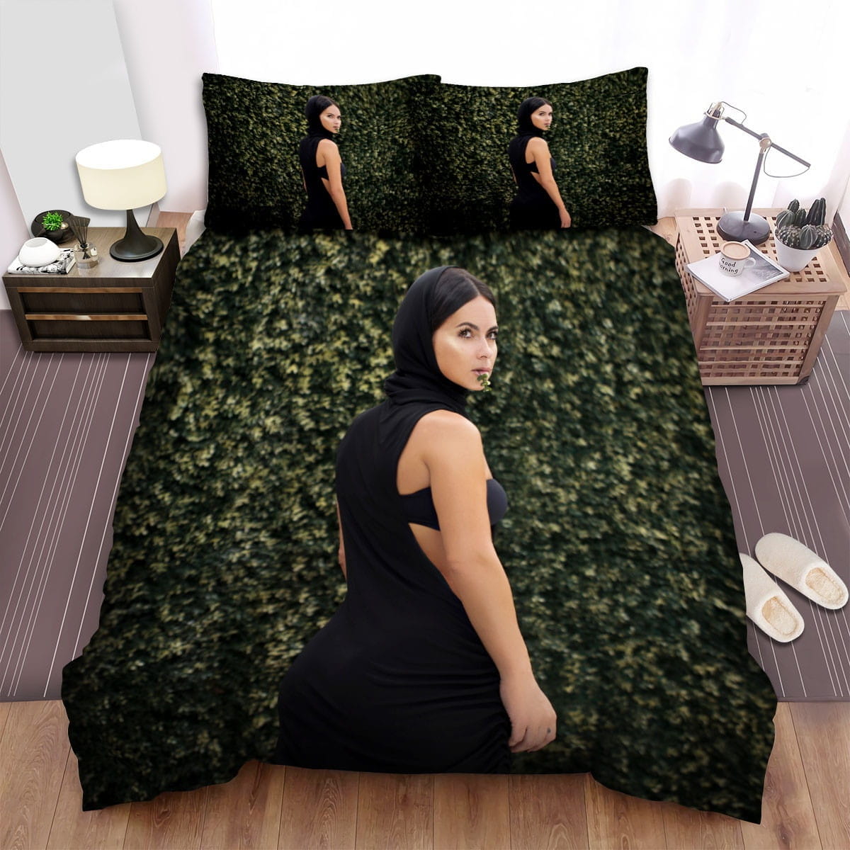 Inna Music Black Dress Bedding Sets, Flatsheet Gift For Christmas, Thanksgiving, Halloween