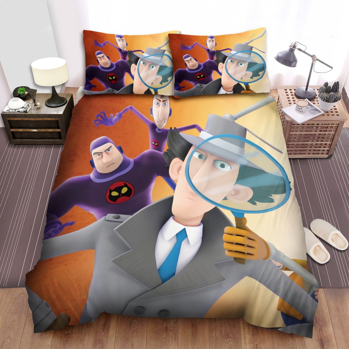 Inspector Gadget 3D Poster Bedding Sets, Flatsheet Gift For Christmas, Thanksgiving, Halloween