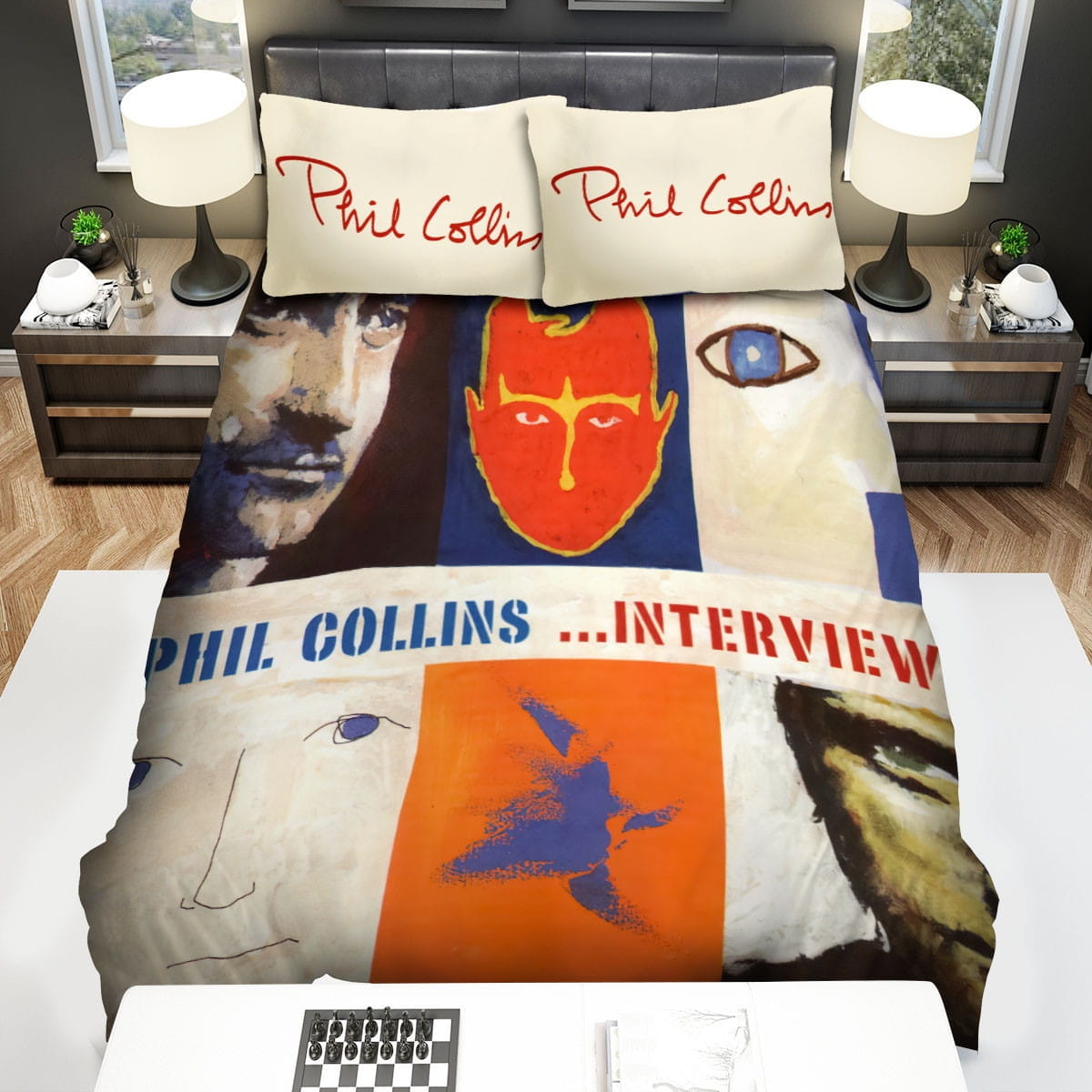 Interview Phil Collins Decorative Bedding Sets with Duvet Cover, Flatsheet, Pillowcases