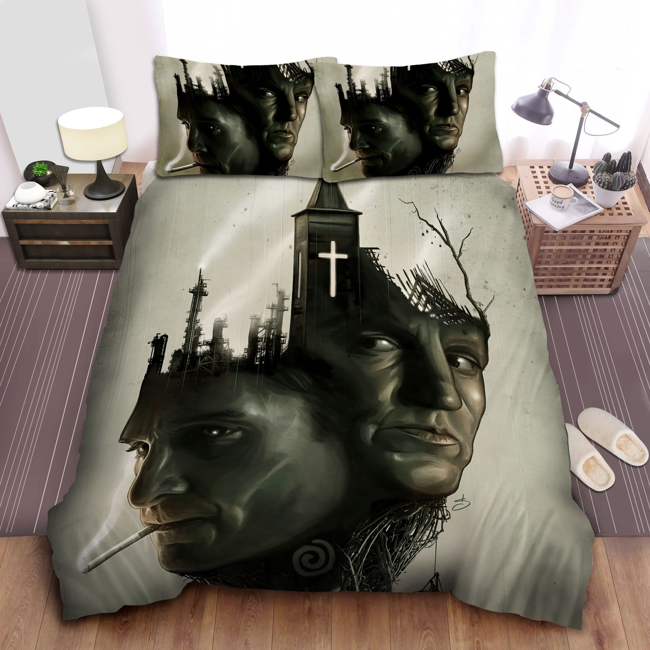 Inside Detective Head Bedding Set, Gift For Christmas, Birthday, Thanksgiving