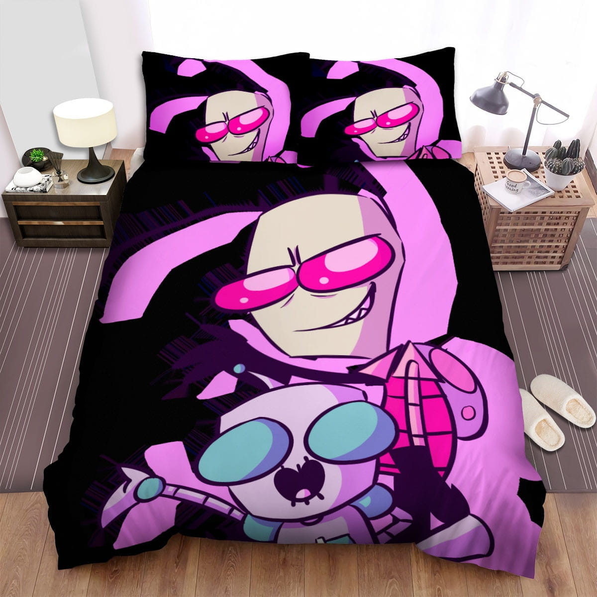 Invader Zim Gir Carry Zim Bedding Sets, Flatsheet Gift For Christmas, Thanksgiving, Halloween