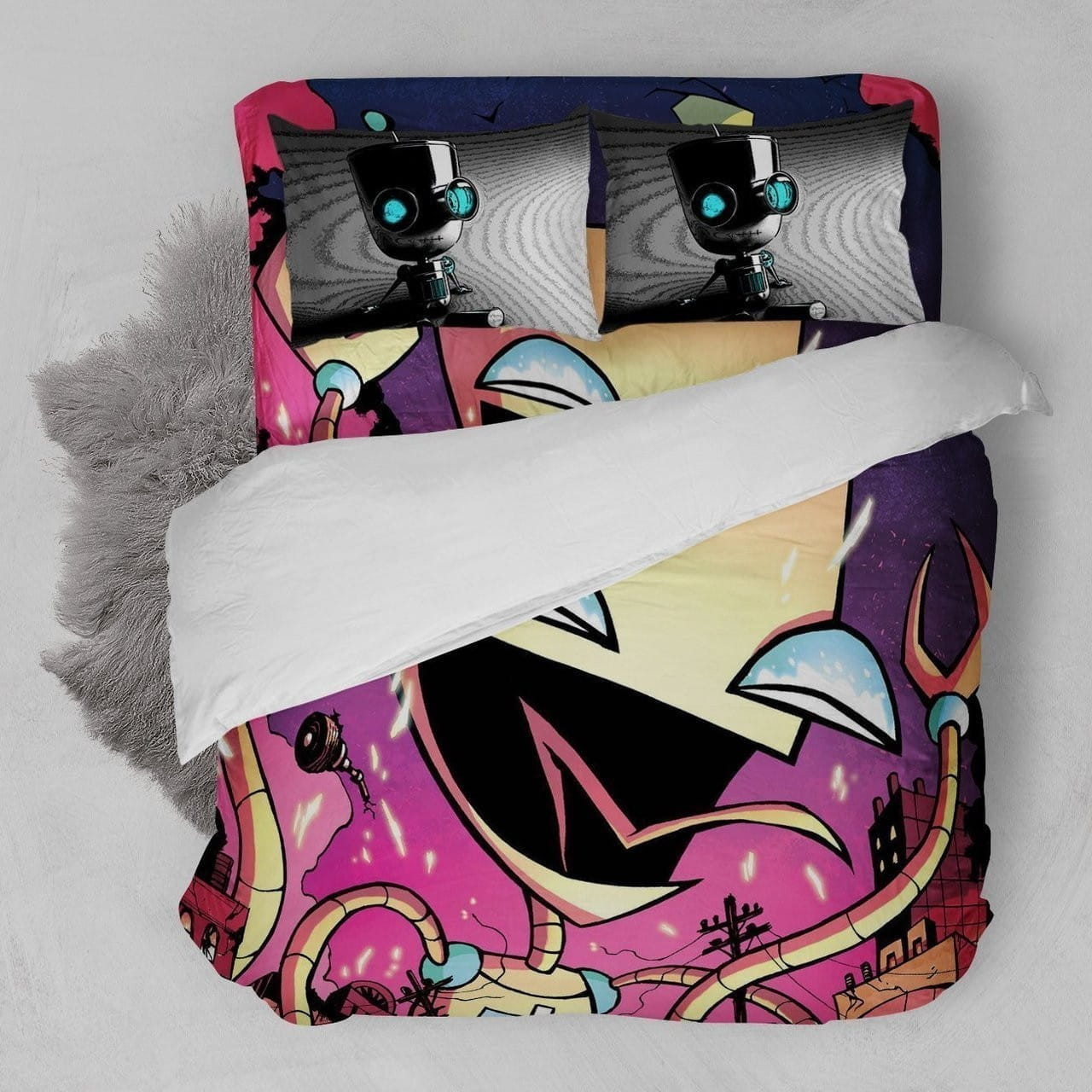 Invader Zim B Custom Bedding Sets Duvet Cover, Flatsheet, Pillowcases For Every Bedroom