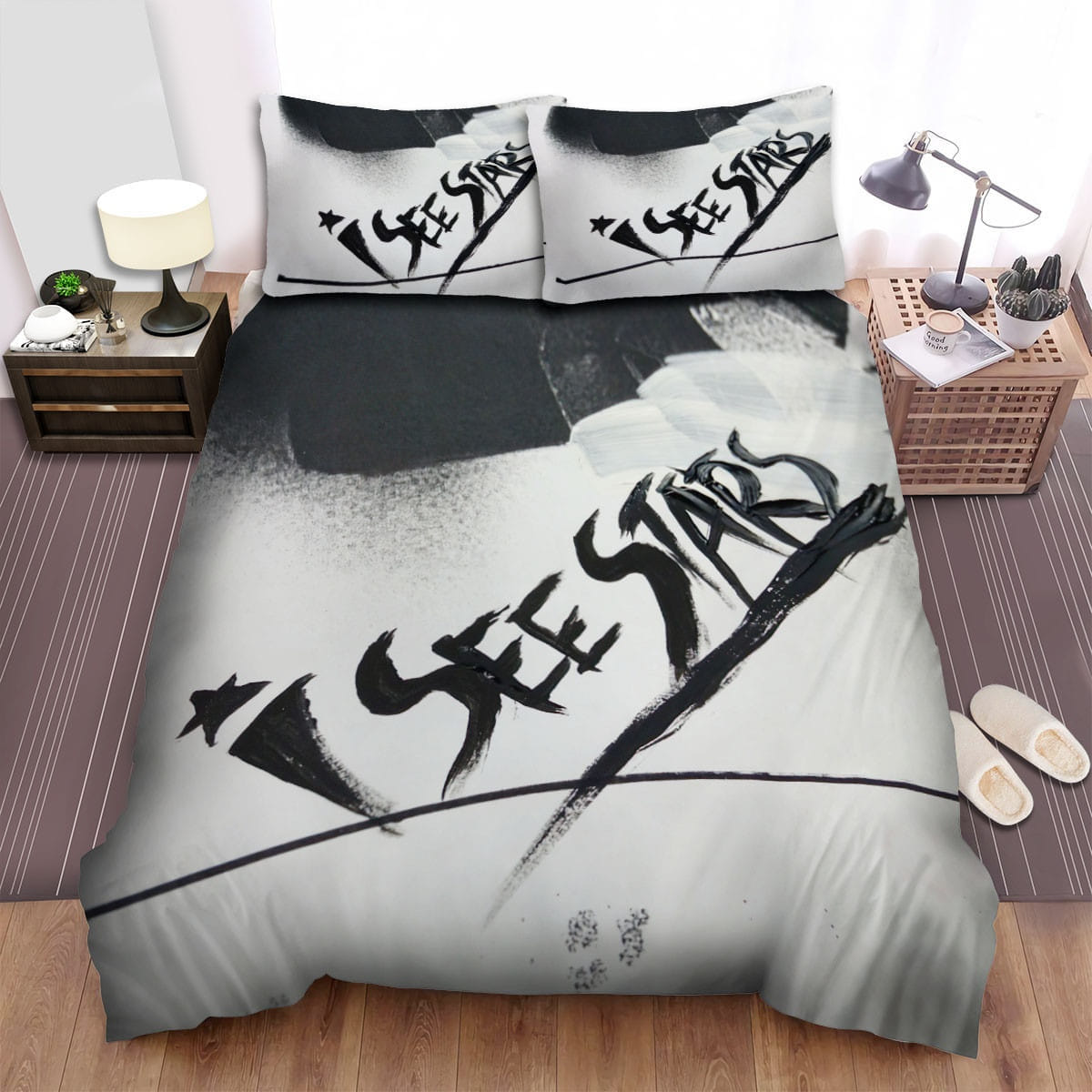 I See Stars Bedding Sets, Flatsheet Gift For Christmas, Thanksgiving, Halloween