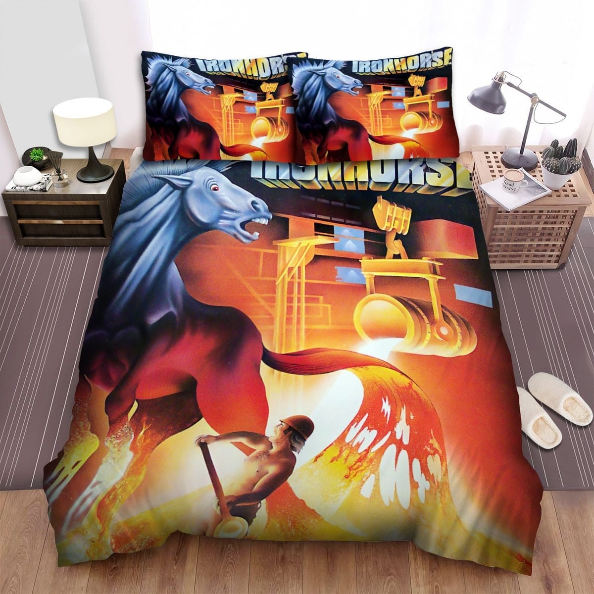Ironhorse Lava Bedding Set, Gift For Christmas, Birthday, Thanksgiving