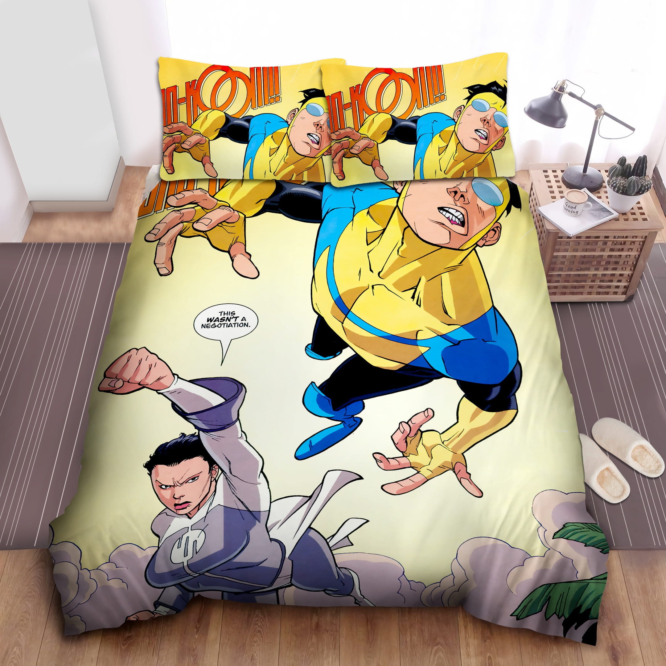 Invincible Being Punch Bedding Sets Duvet Cover, Flatsheet, Pillowcases Perfect Gift For Fans