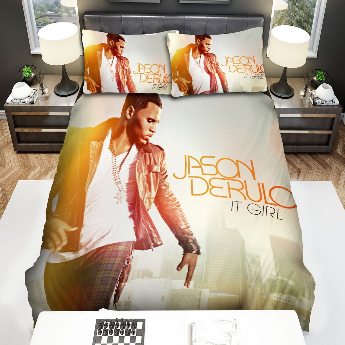 It Girl Jason Derulo Decorative Bedding Sets with Duvet Cover, Flatsheet, Pillowcases