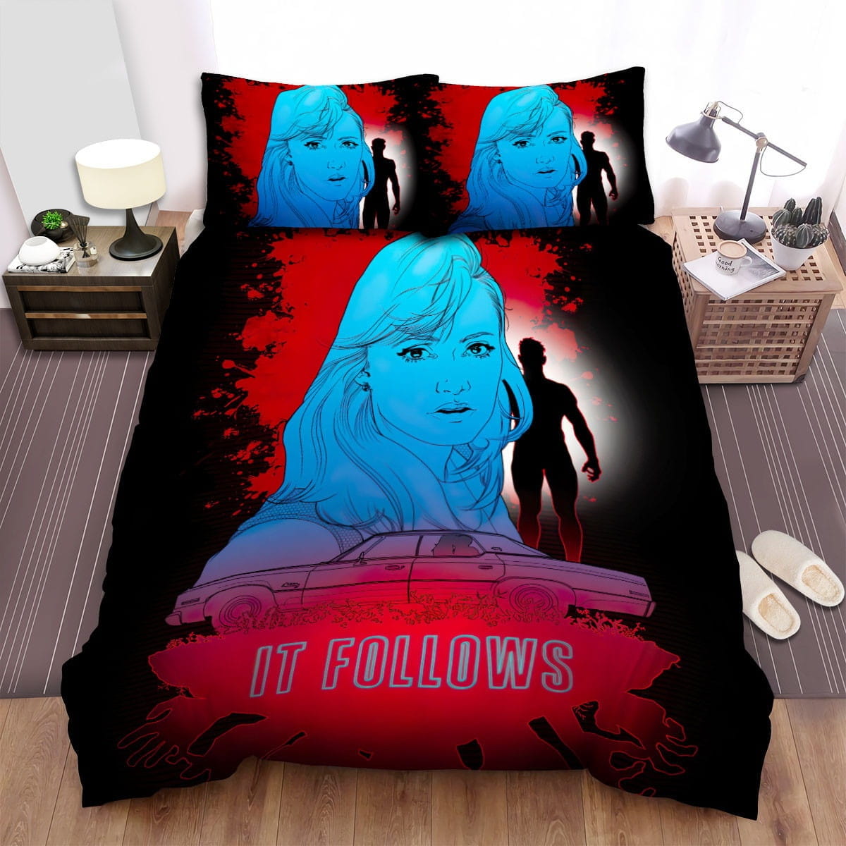 It Follows Blue Bedding Sets Duvet Cover, Flatsheet, Pillowcases Perfect Gift For Fans