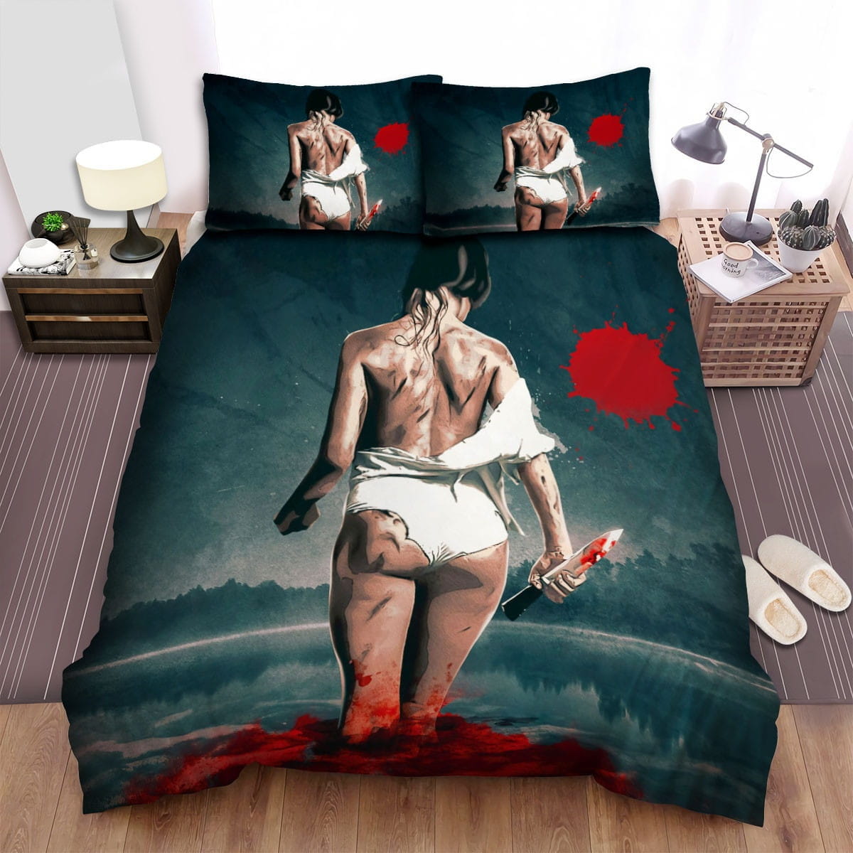 I Spit On Your Grave Blood Bedding Sets Duvet Cover, Flatsheet, Pillowcase For Your Lover