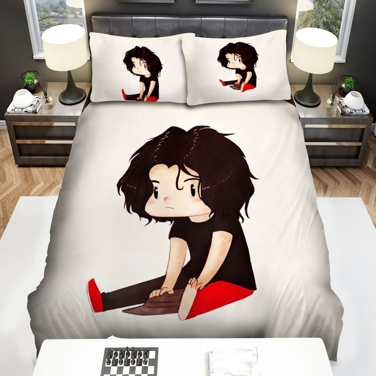 Jack White Red Bedding Sets, Flatsheet Gift For Wife, Husband, Besties