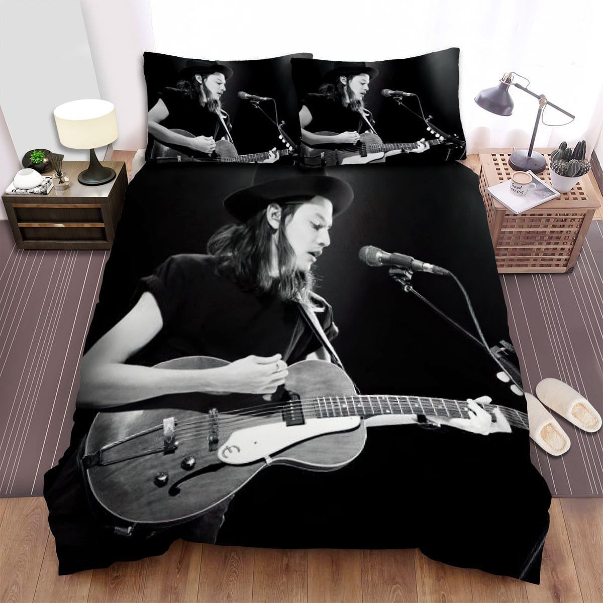 James Bay Guitar Bedding Sets, Flatsheet Gift For Wife, Husband, Besties