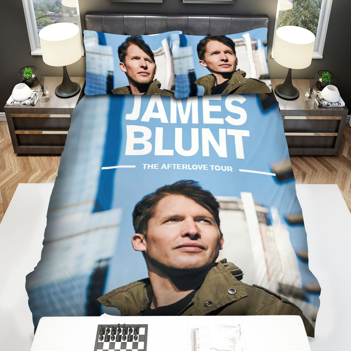 James Blunt Cover Photo Bedding Set, Gift For Christmas, Birthday, Thanksgiving