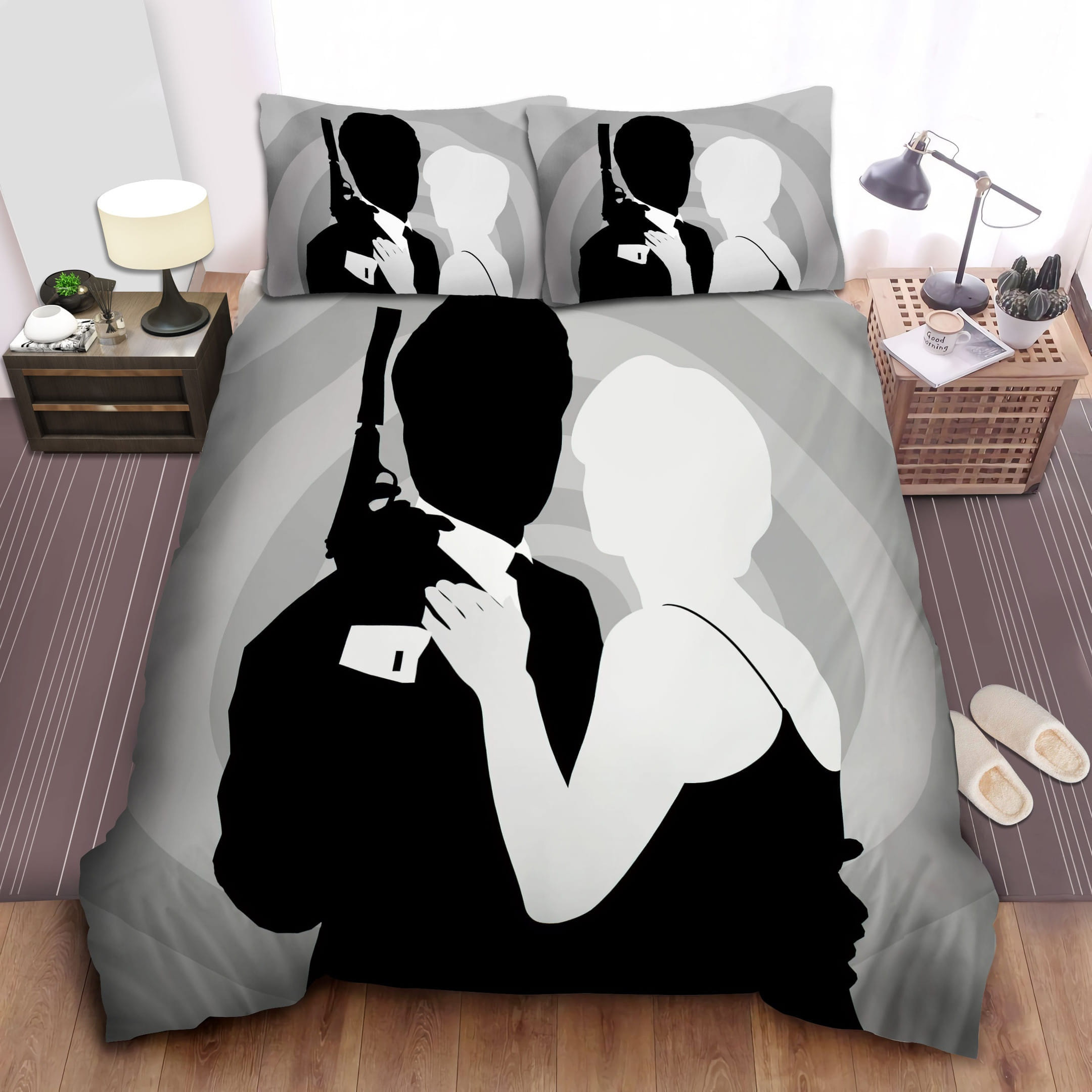James Bond And Women Bedding Sets Duvet Cover, Flatsheet, Pillowcases Perfect Gift For Fans