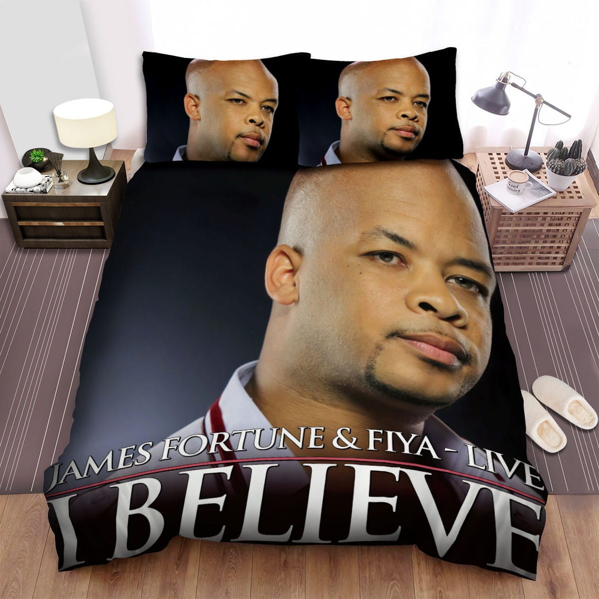 James Fortune I Believe Bedding Sets, Flatsheet Gift For Christmas, Thanksgiving, Halloween