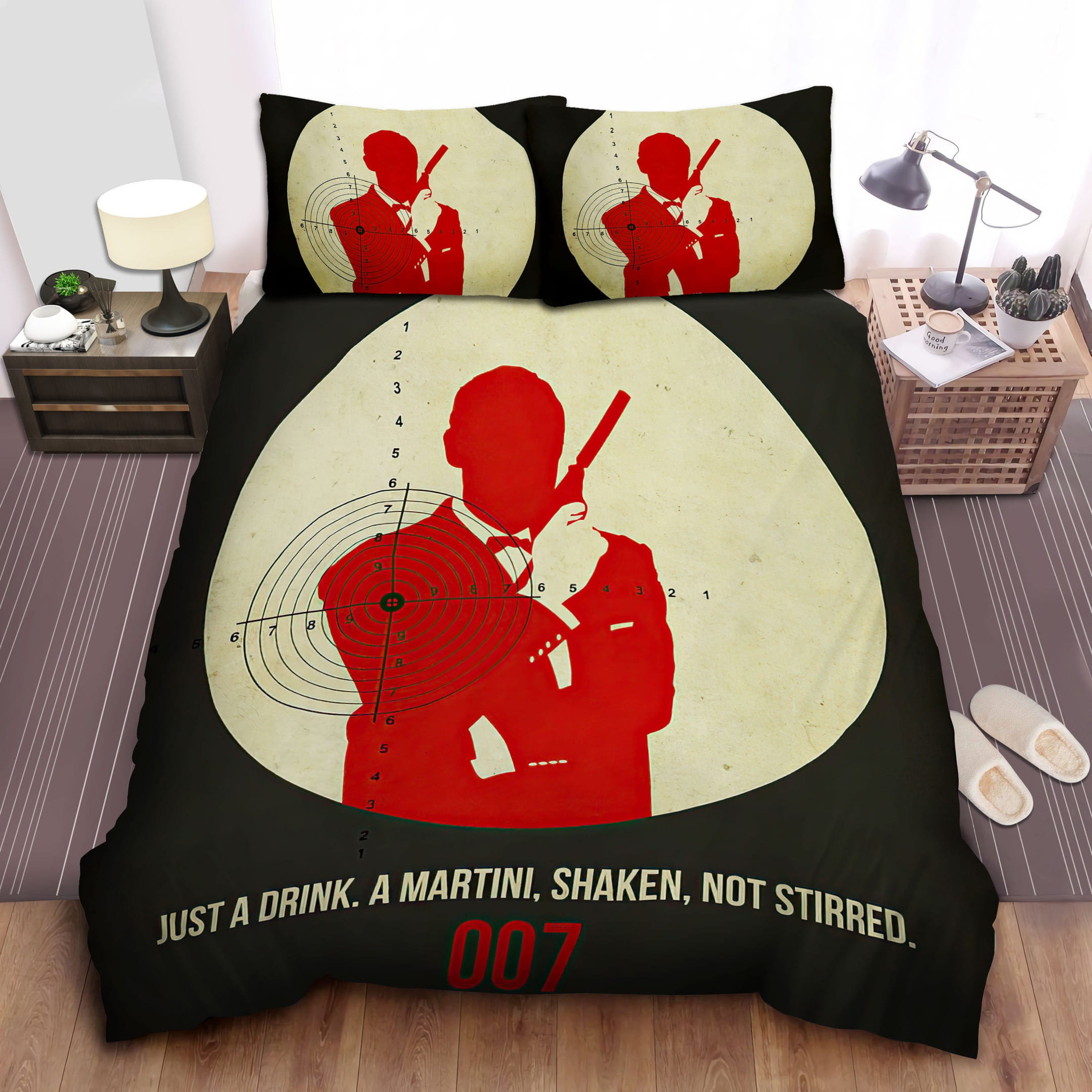 James Bond Gun Target Bedding Sets Duvet Cover, Flatsheet, Pillowcases For Every Bedroom