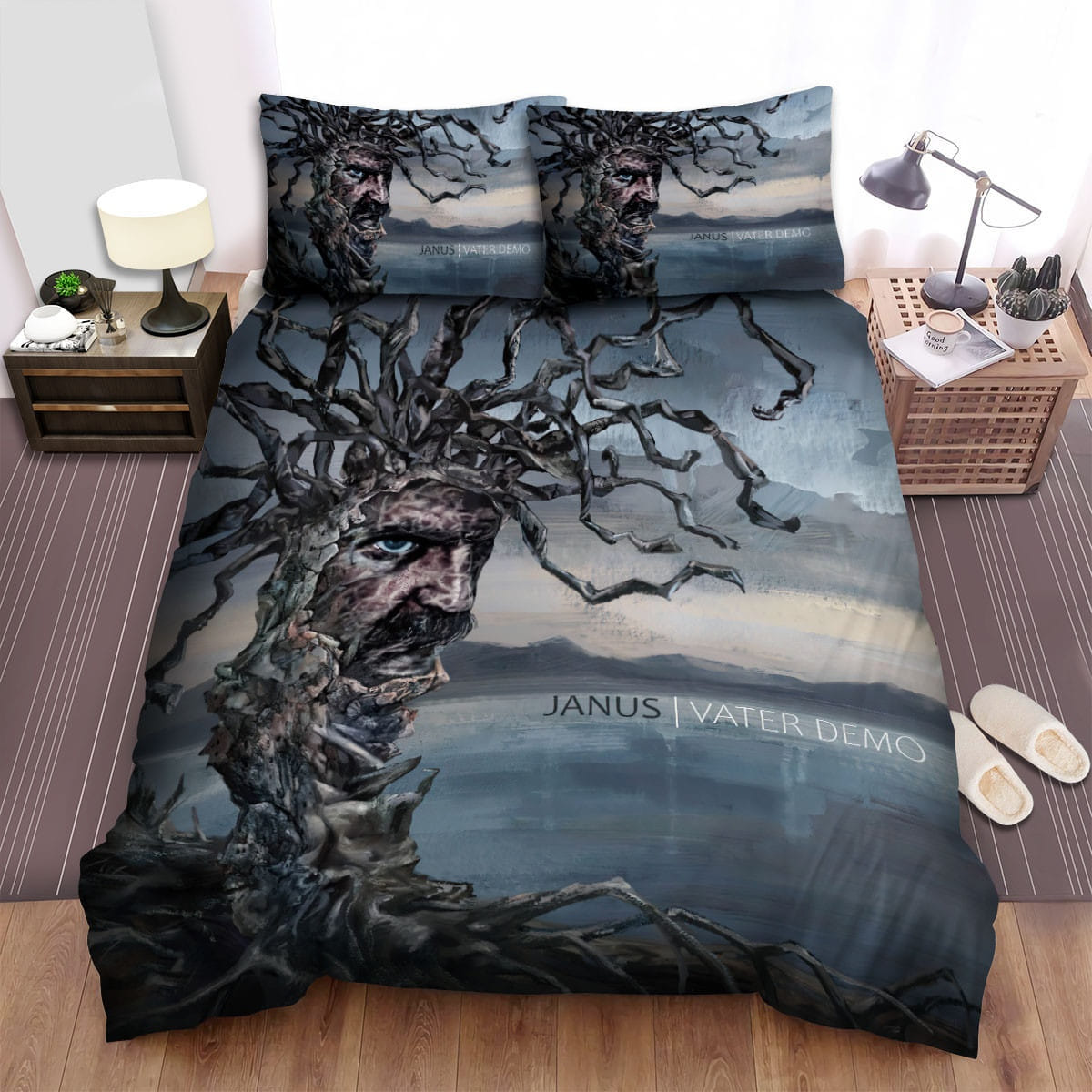 Janus Water Demo Decorative Bedding Sets with Duvet Cover, Flatsheet, Pillowcases