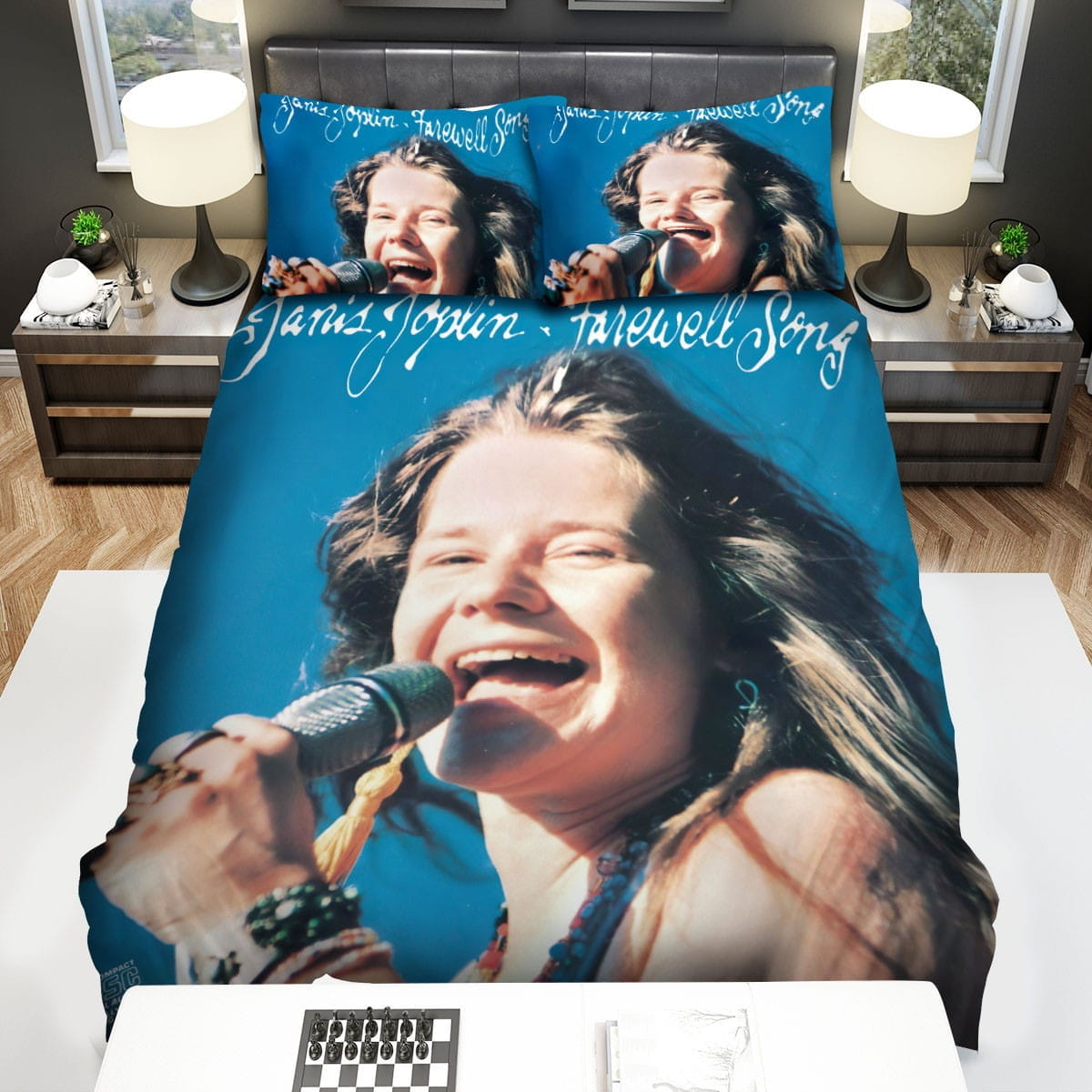 Janis Joplin Farewell Song Decorative Bedding Sets with Duvet Cover, Flatsheet, Pillowcases