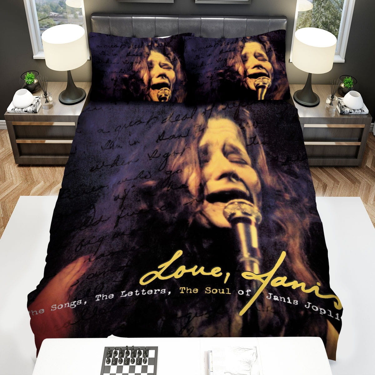 Janis Joplin Love Janis Bedding Sets Duvet Cover, Flatsheet, Pillowcases Perfect Gift For Fans