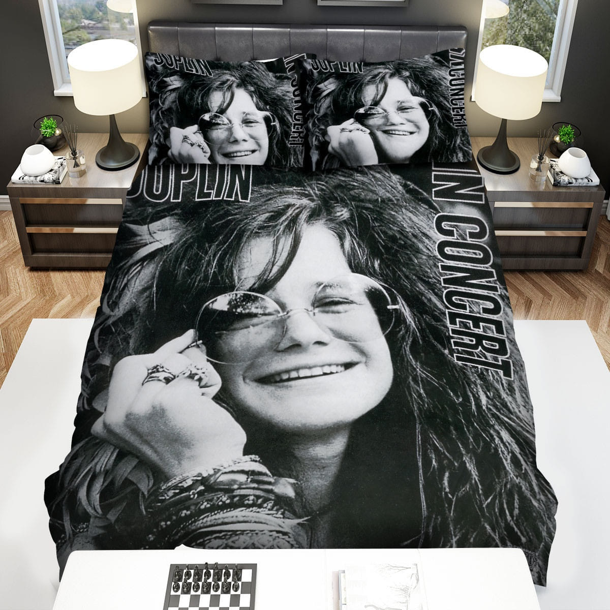 Janis Joplin In Concert Bedding Sets Duvet Cover, Flatsheet, Pillowcases For Every Bedroom