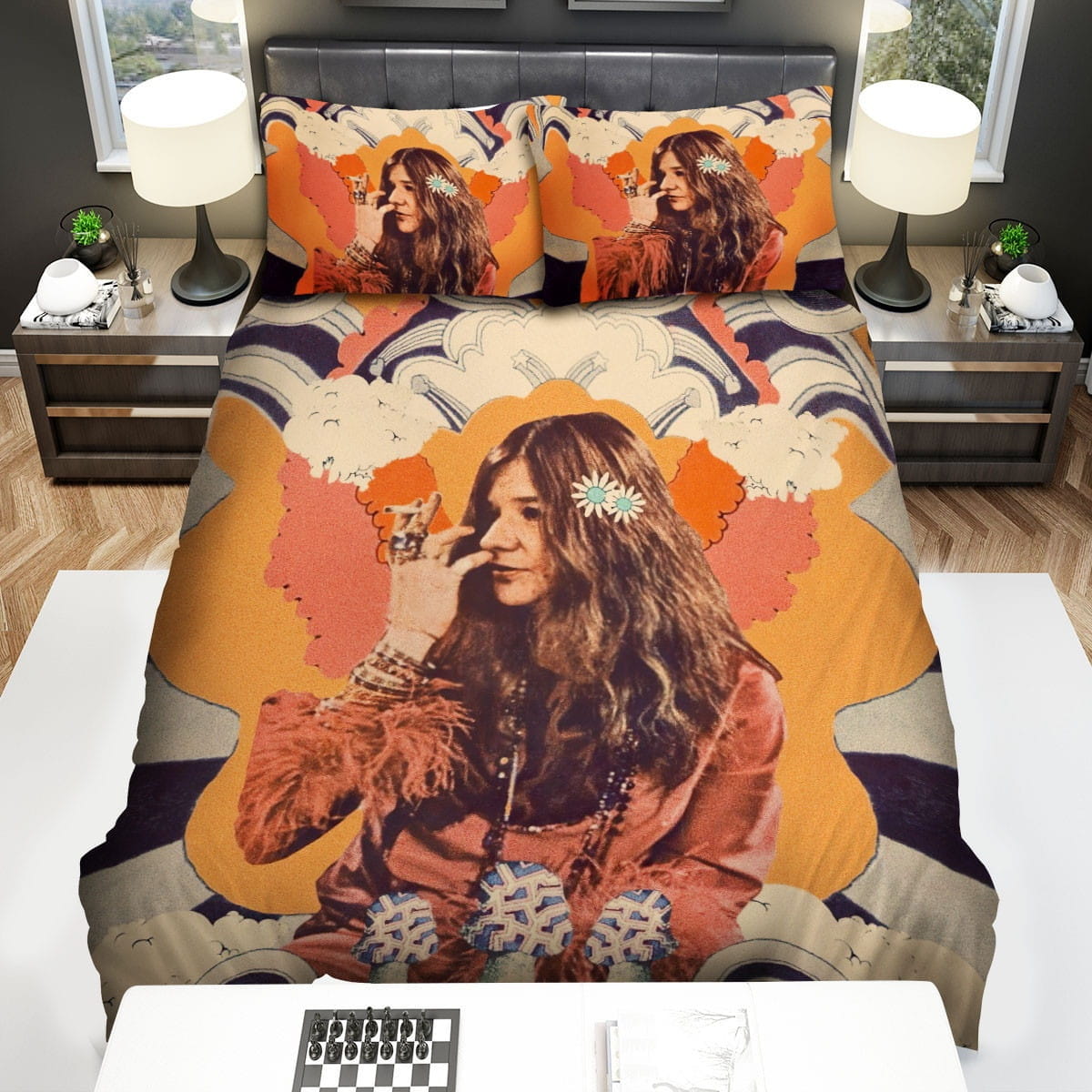 Janis Joplin Hippie Poster Bedding Sets Duvet Cover, Flatsheet, Pillowcases For Every Bedroom
