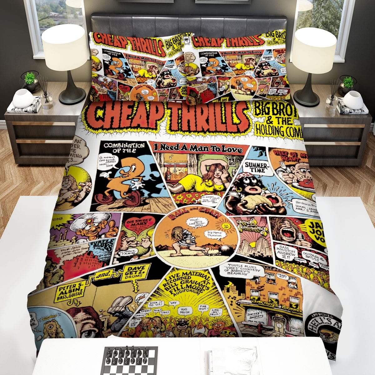 Janis Joplin Cheap Thrills Bedding Sets, Flatsheet Gift For Wife, Husband, Besties