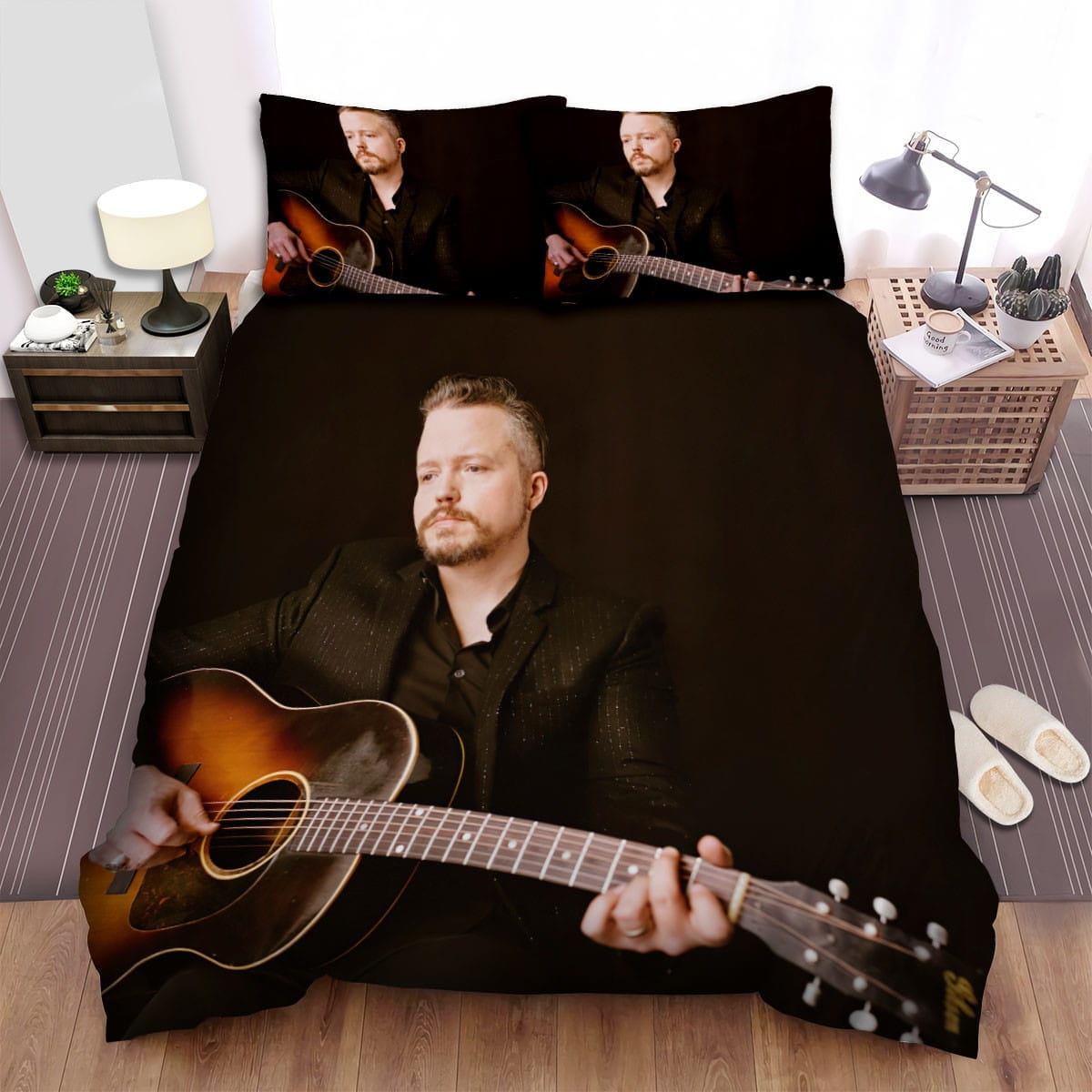 Jason Isbell Demo Cover Bedding Sets, Flatsheet Gift For Christmas, Thanksgiving, Halloween