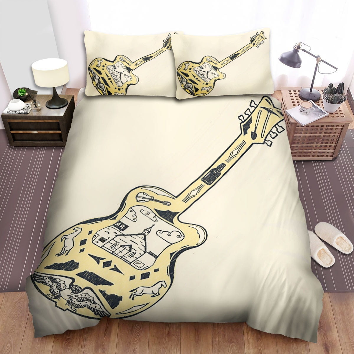 Jason Isbell Guitar Bedding Sets Duvet Cover, Flatsheet, Pillowcase For Your Lover
