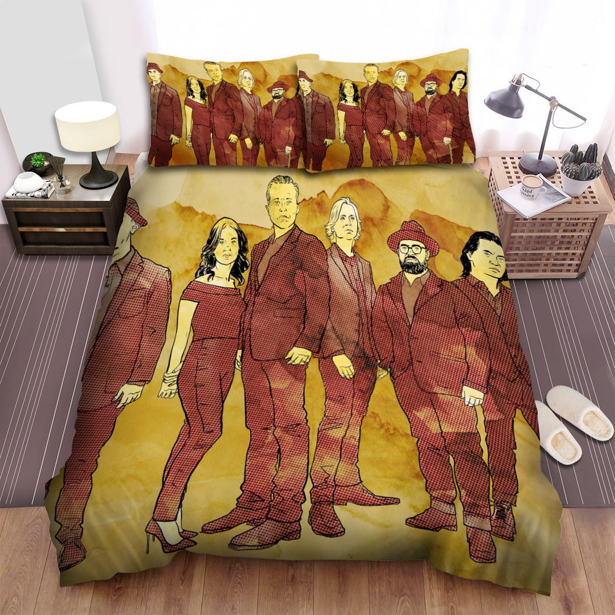 Jason Isbell Artwork Decorative Bedding Sets with Duvet Cover, Flatsheet, Pillowcases
