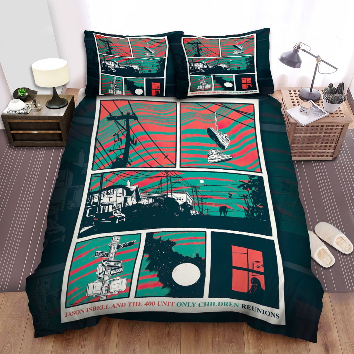 Jason Isbell Views Decorative Bedding Sets with Duvet Cover, Flatsheet, Pillowcases