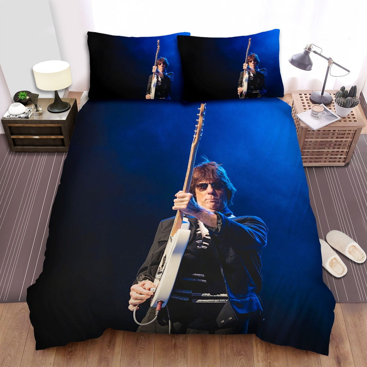 Jeff Beck On Stage Bedding Sets Duvet Cover, Flatsheet, Pillowcases For Every Bedroom