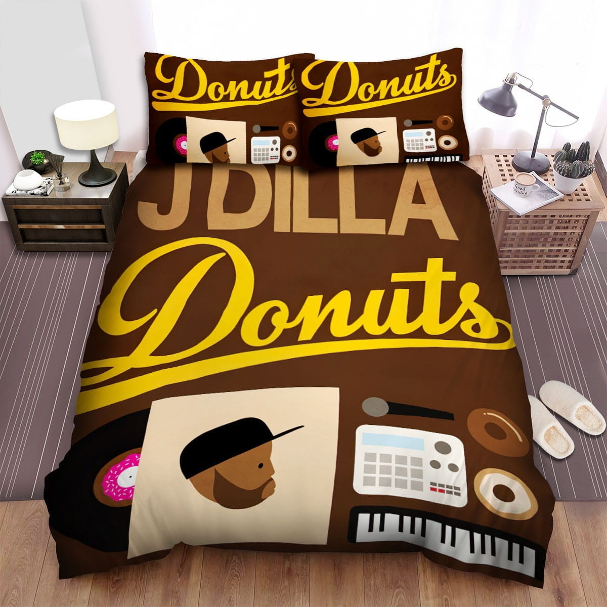 J Dilla Donuts Poster Bedding Sets, Flatsheet Gift For Christmas, Thanksgiving, Halloween