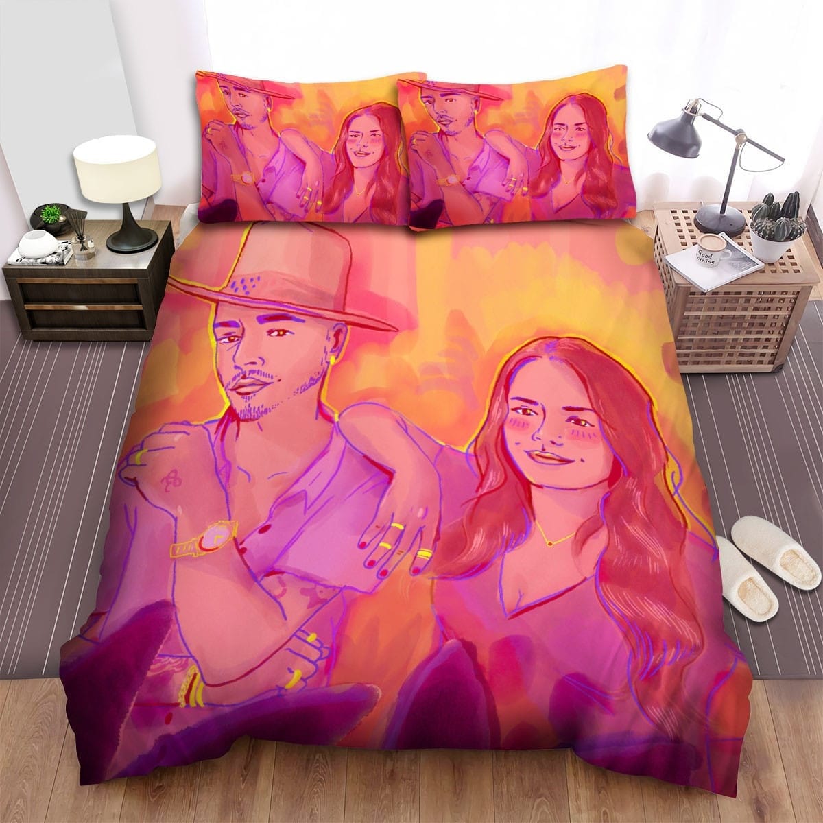 Jesse & Joy Cartoon Art Bedding Sets Duvet Cover, Flatsheet, Pillowcase For Your Lover