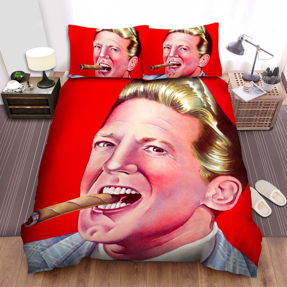 Jerry Lee Lewis Smoke Decorative Bedding Sets with Duvet Cover, Flatsheet, Pillowcases