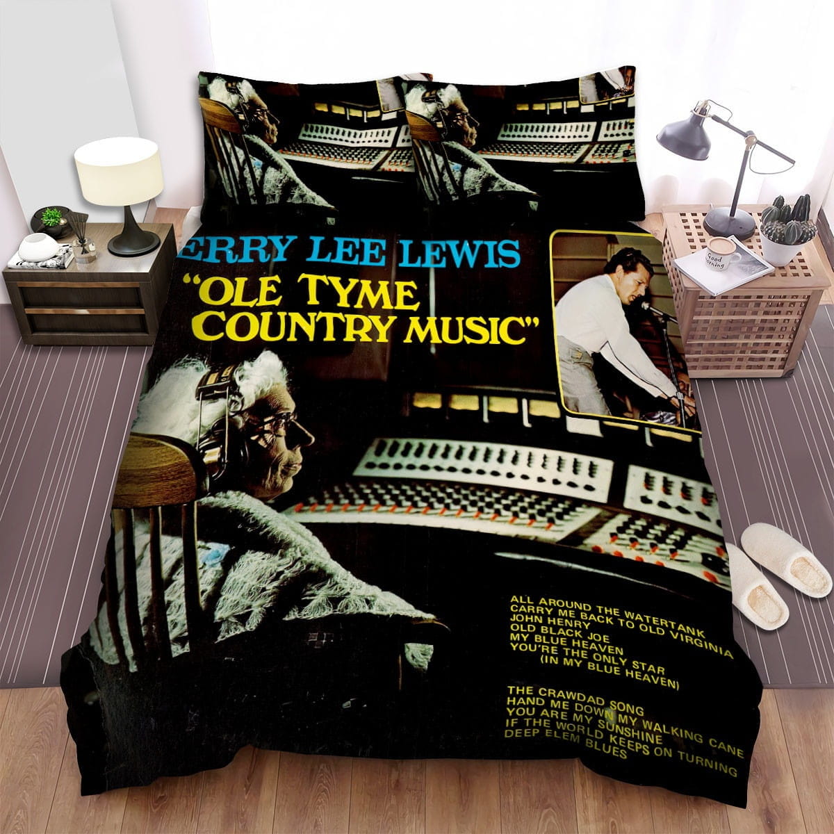 Jerry Lee Lewis White Bedding Sets Duvet Cover, Flatsheet, Pillowcase For Your Lover