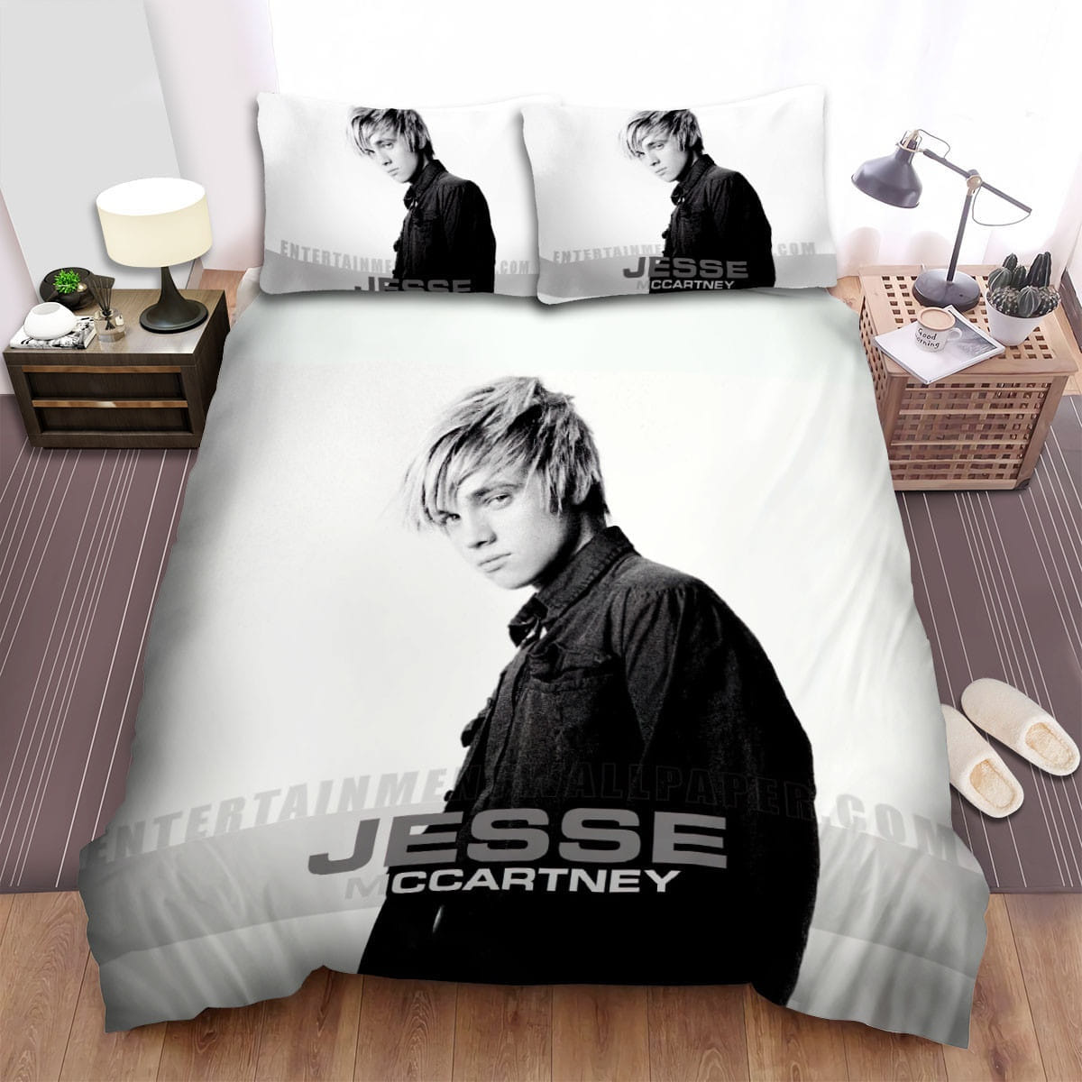 Jesse Mccartney Wallpaper Bedding Set, Gift For Christmas, Birthday, Thanksgiving
