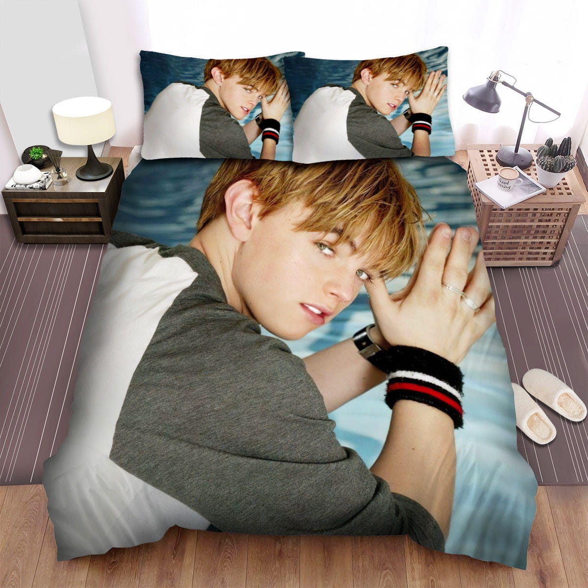 Jesse Mccartney Photo Bedding Sets Duvet Cover, Flatsheet, Pillowcase For Your Lover
