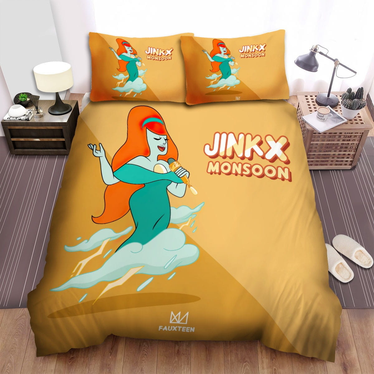 Jinkx Monsoon Singing Decorative Bedding Sets with Duvet Cover, Flatsheet, Pillowcases